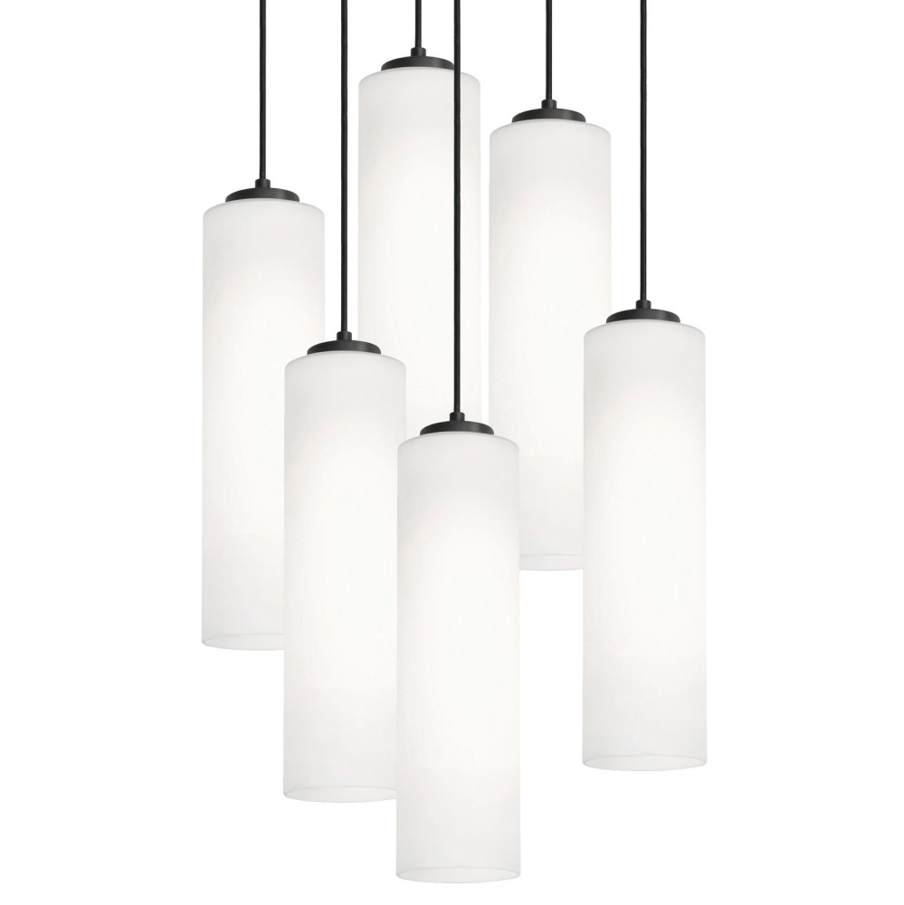 Leo 6 Light Round Pendant, 120V, 60W, BK