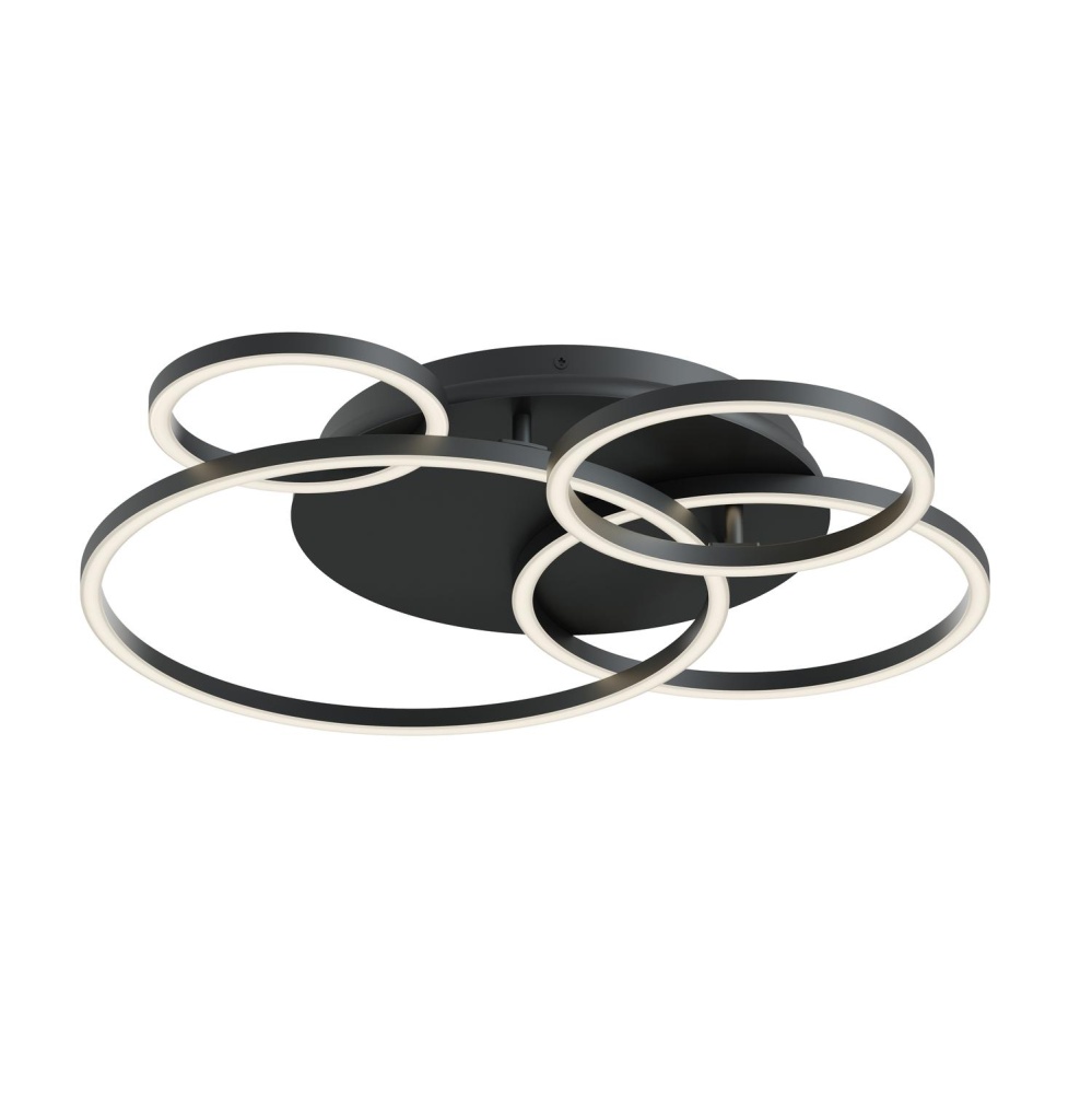 Orbit 24&#39;&#39; LED Semi Flush Mount, 120V, 57W, 5 CCT, BK