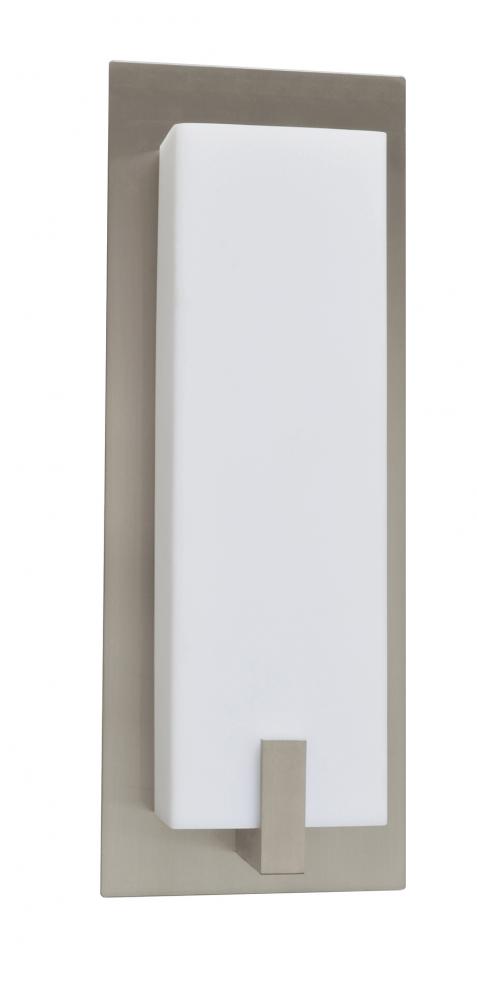 Sinclair 10&#39;&#39; LED Sconce-Satin Nickel-White Acrylic Shade
