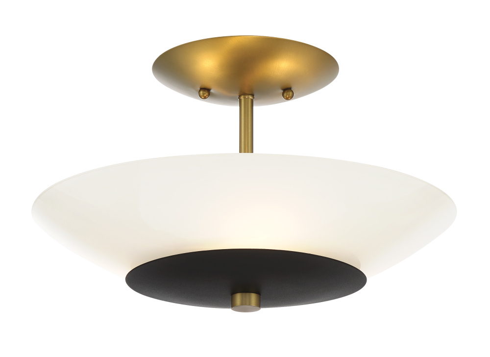 Bax - 14&#34; 3 Light Semi Flush