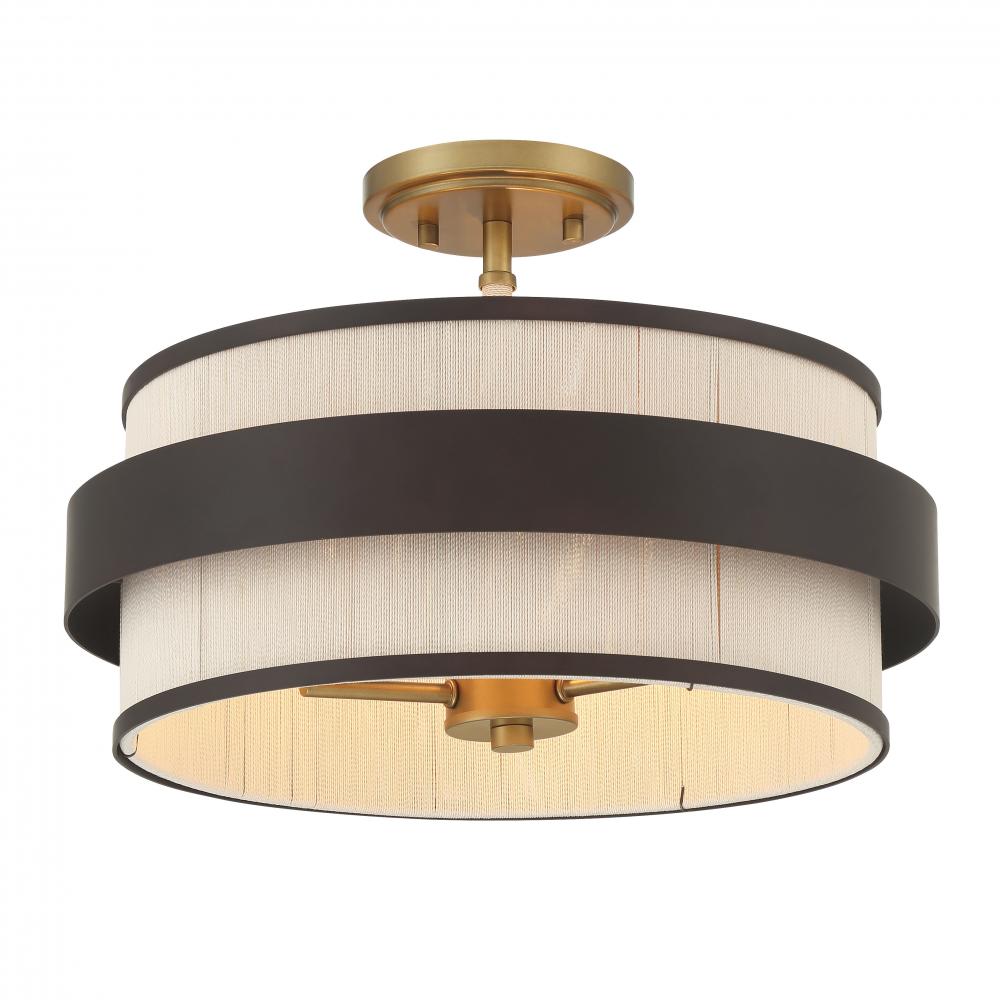 Harbor Wrap 16&#34; 3-Light Semi Flush