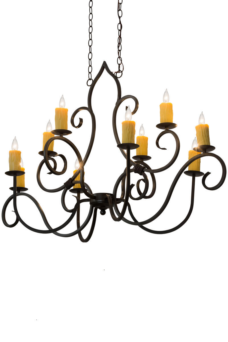 48&#34;L Clifton 10 LT Oblong Chandelier