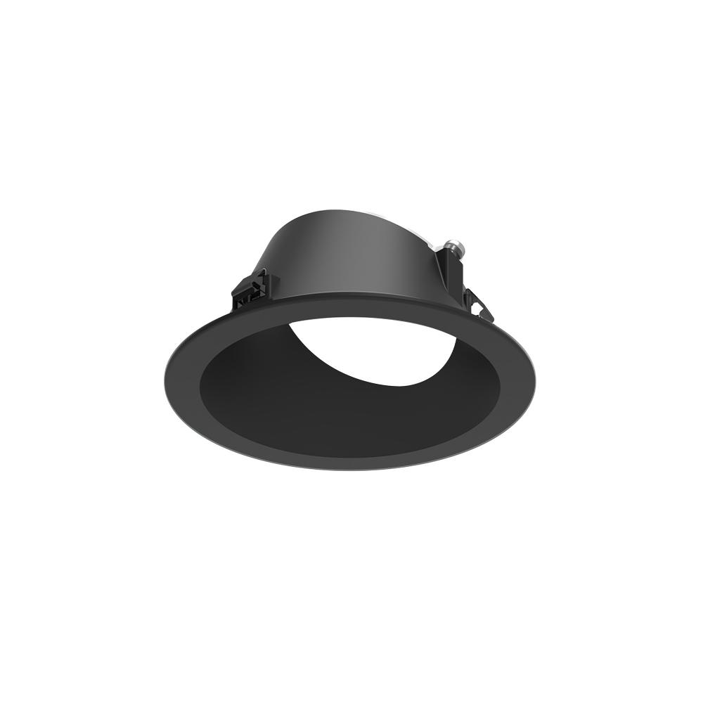 3&#34; Apollo Round Flanged Wall Wash Trim, Black Finish