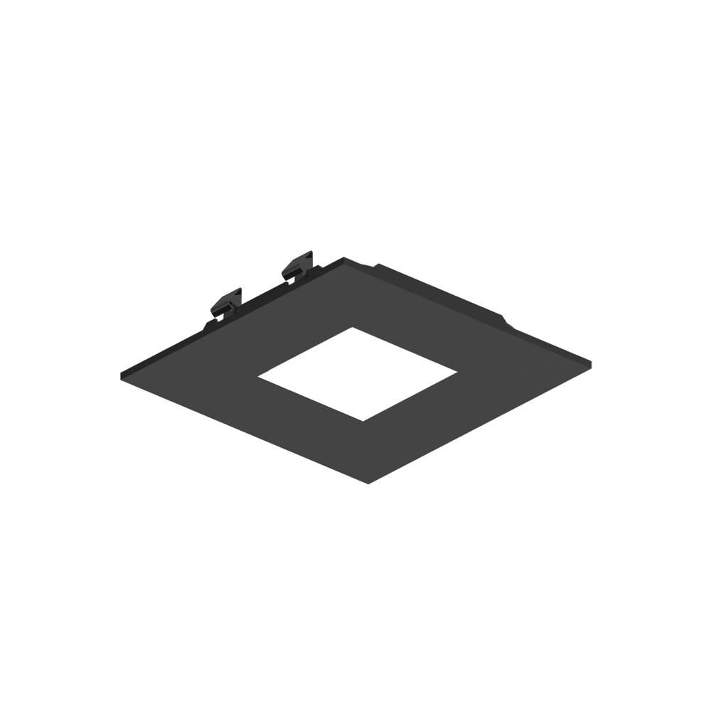 3&#34; Apollo Square Flanged Pinhole Trim, Black Finish