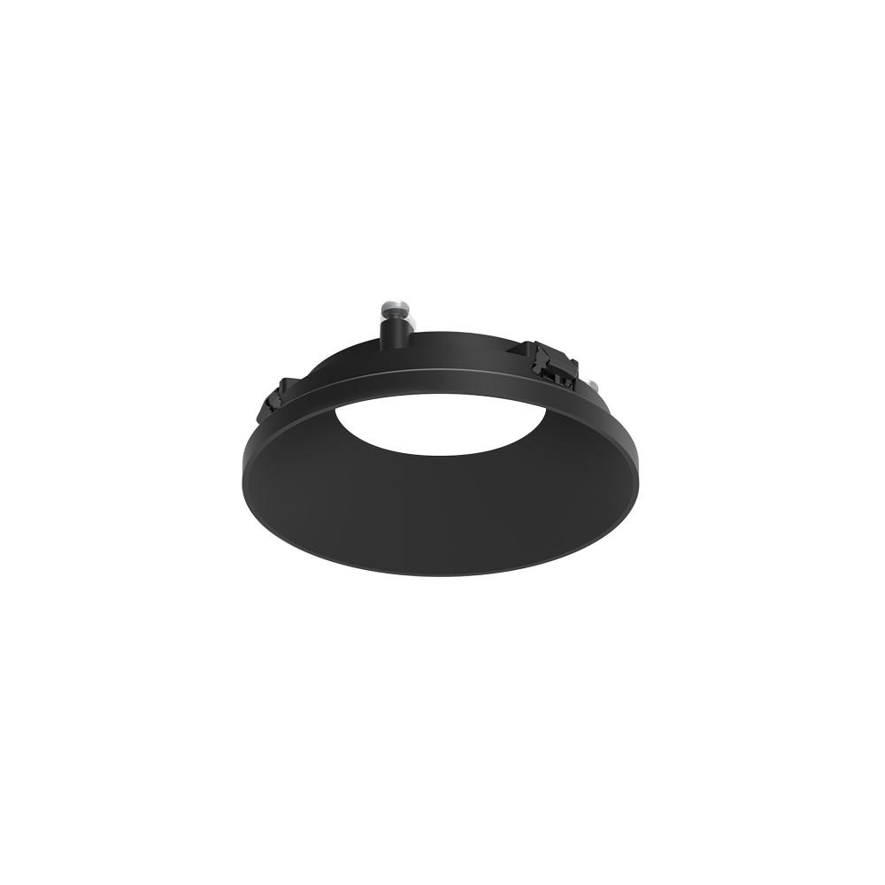3&#34; Apollo Round Flangeless Downlight Trim, Black Finish
