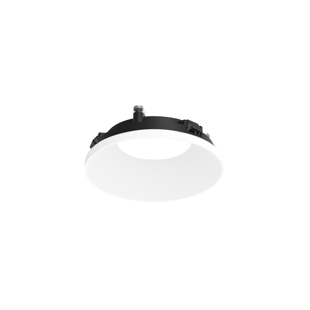 3&#34; Apollo Round Flangeless Downlight Trim, Matte Powder White Finish