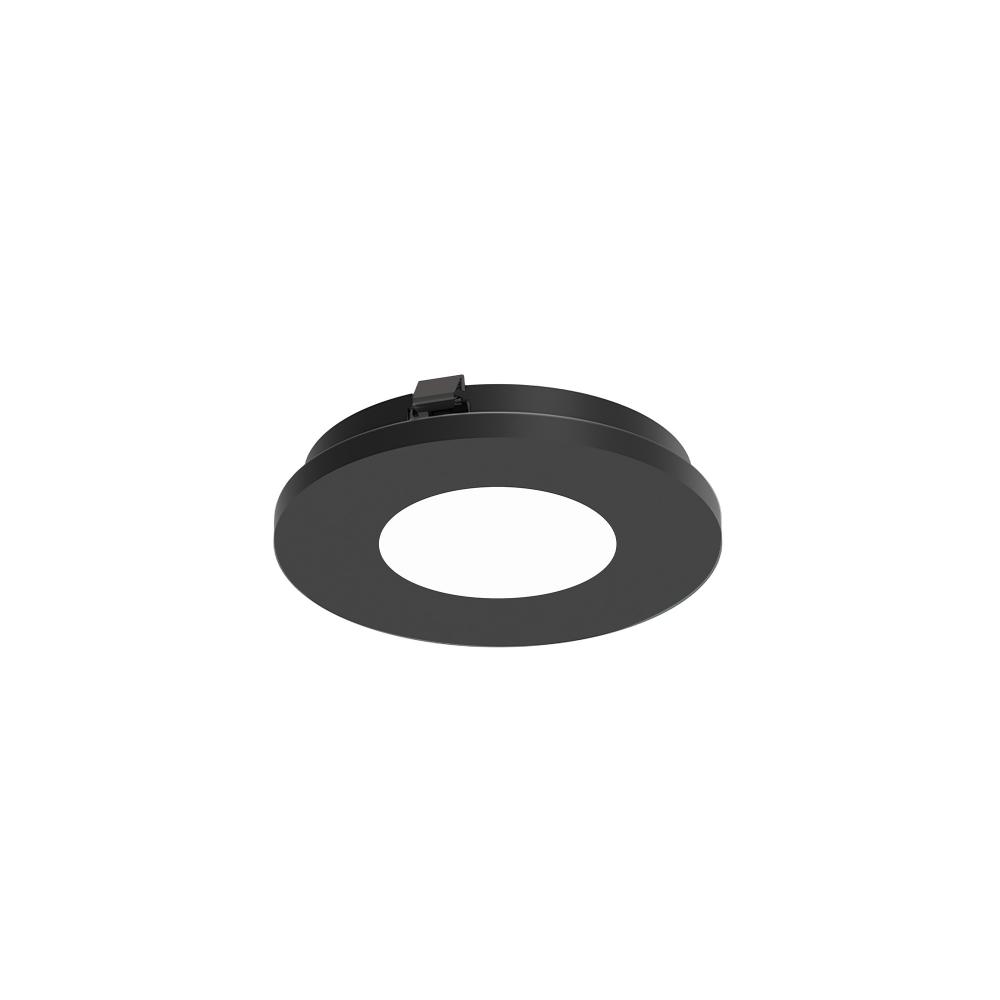 3&#34; Apollo Round Flangeless Pinhole Trim, Black Finish