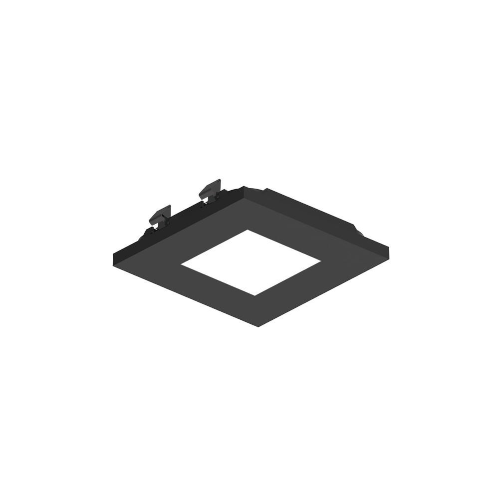 3&#34; Apollo Square Flangeless Pinhole Trim, Black Finish