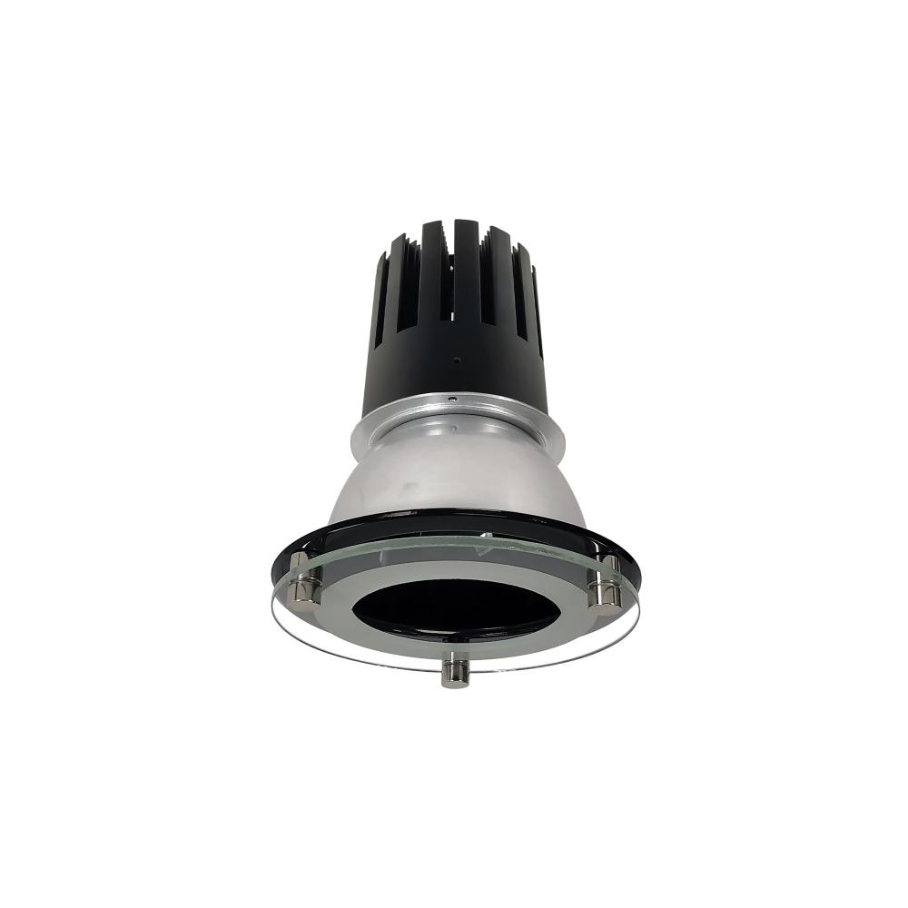 4&#34; Sapphire III Round Deco Glass Reflector, 2500lm, 3500K, Flood Optic, Black Reflector/Black