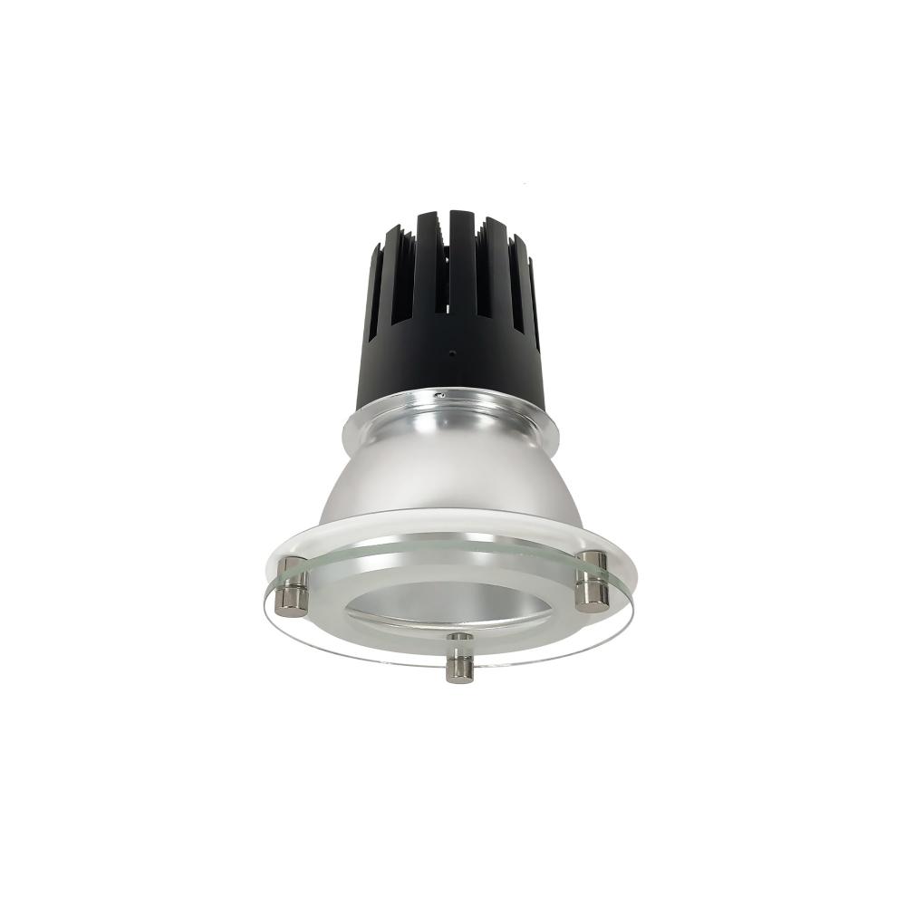 4&#34; Sapphire III Round Deco Glass Reflector, 2500lm, 3500K, Flood Optic, Matte Powder White