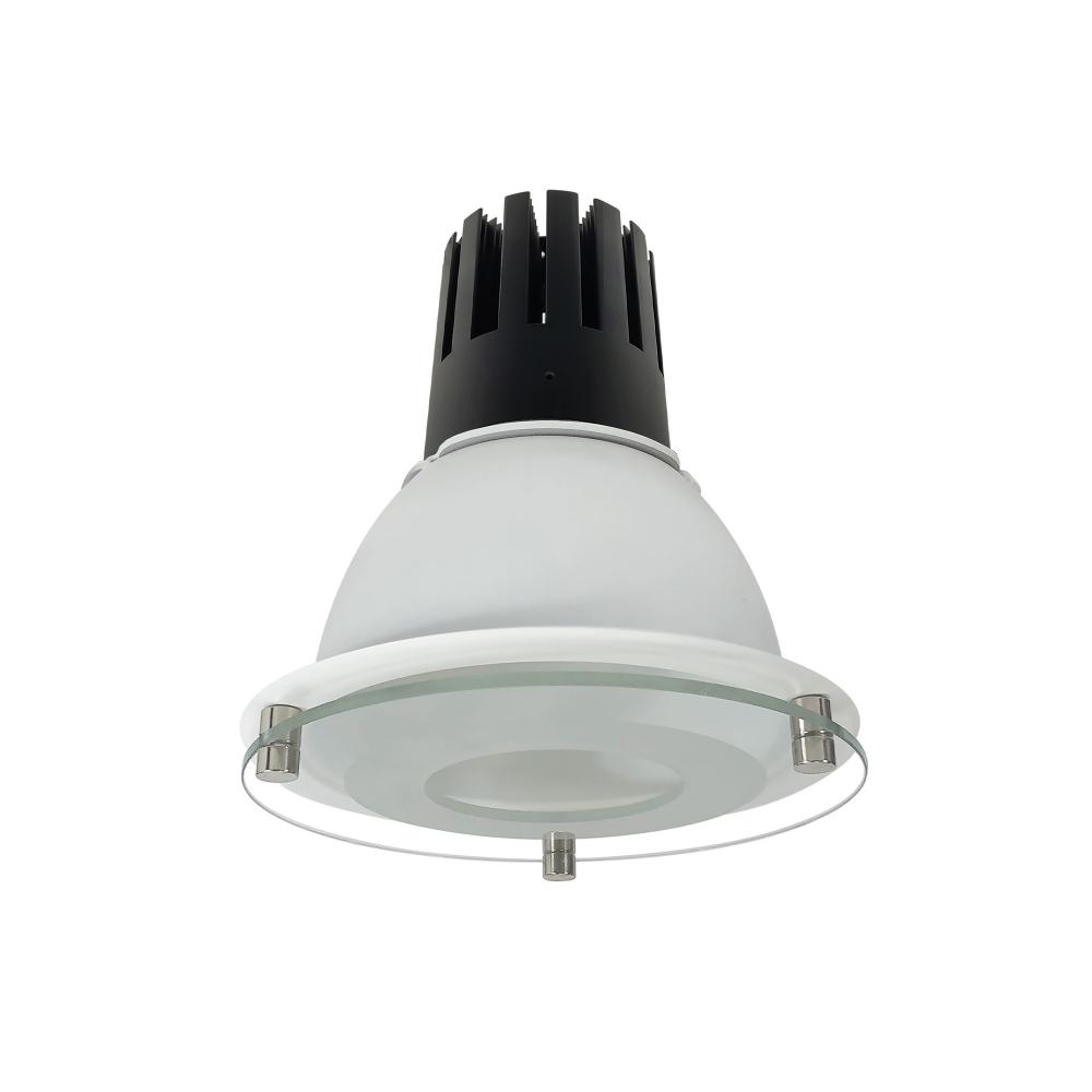 6&#34; Sapphire III Round Deco Glass Reflector, 3500lm, 3000K, Narrow Flood Optic, Matte Powder