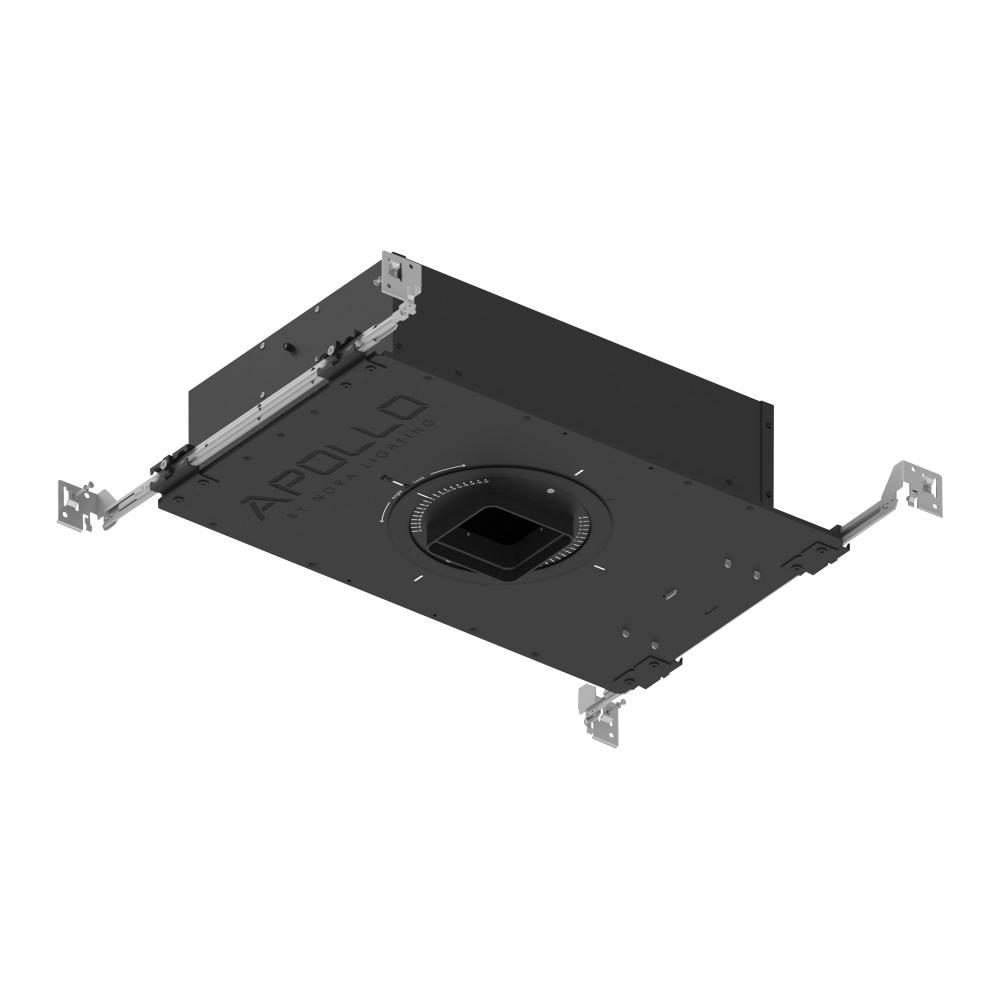 3&#34; Apollo Square IC Airtight New Construction Housing w/ 0.875&#34; to 1.25&#34; Ceiling Collar,