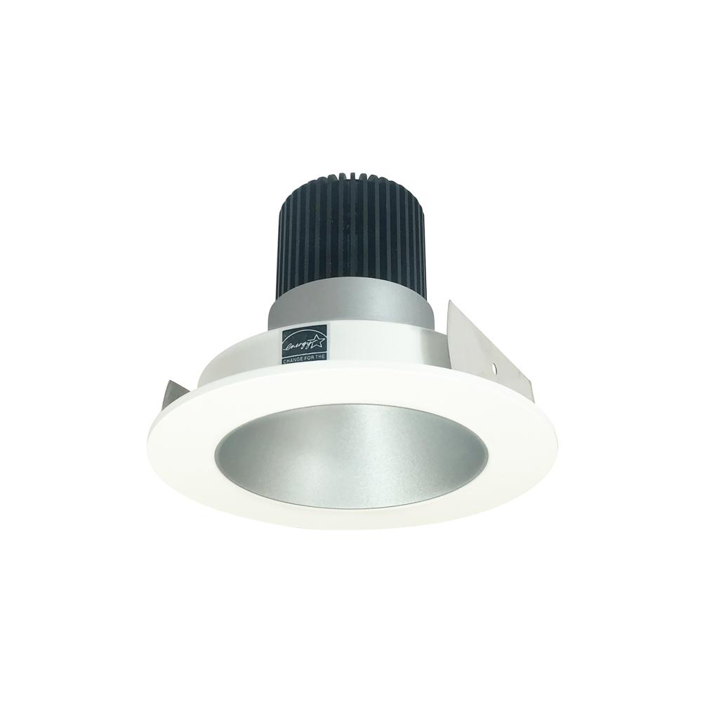 4&#34; Iolite LED Round Reflector, 1000lm / 14W, 3000K, Haze Reflector / Matte Powder White Flange