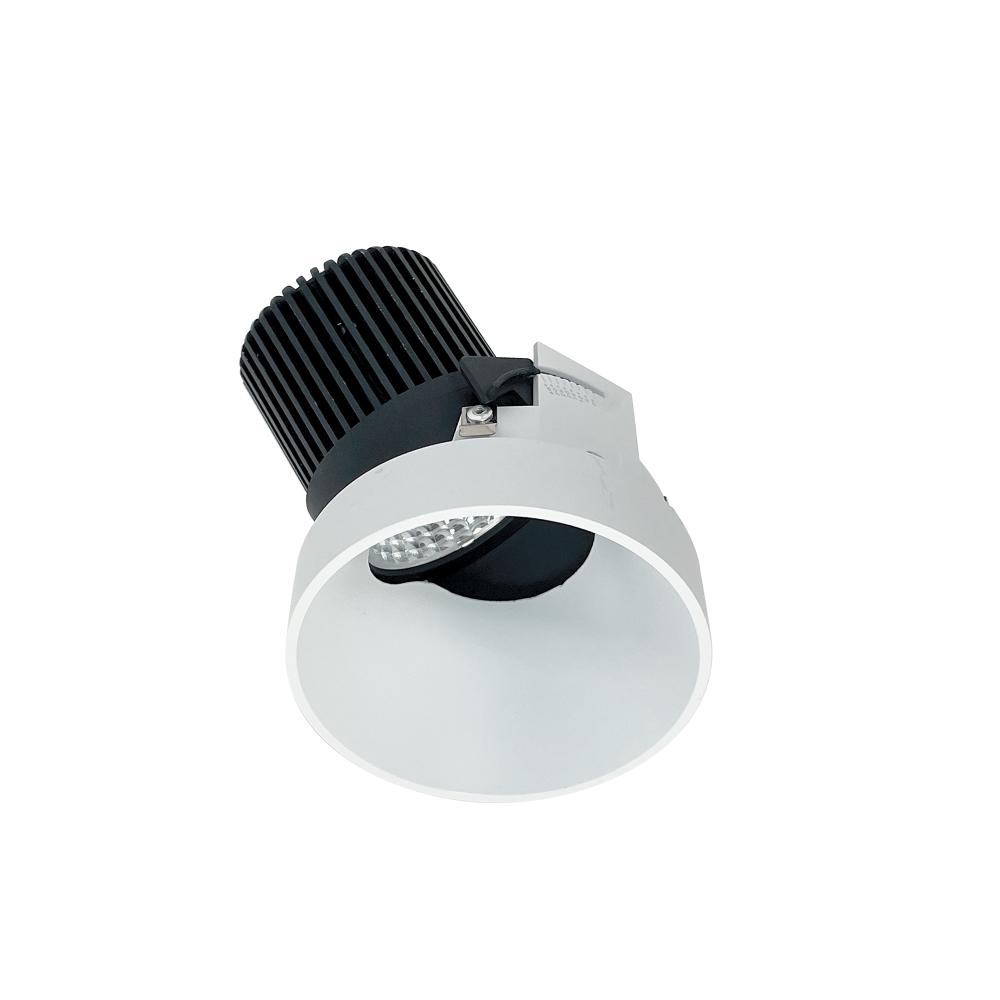4&#34; Iolite LED Round Trimless Adjustable Slot, 1000lm / 14W, 2700K, Matte Powder White Finish