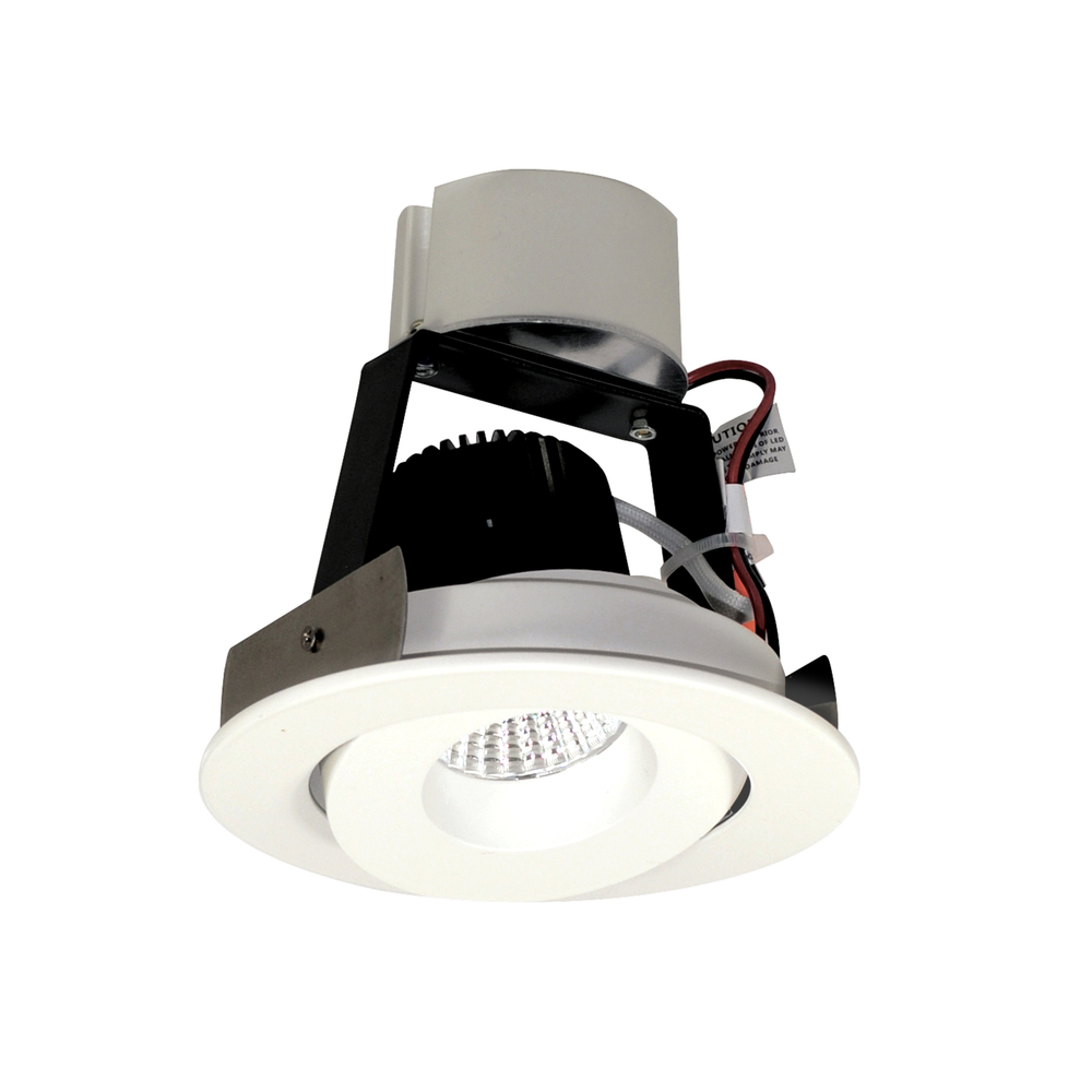 4&#34; Iolite LED Round Adjustable Gimbal Retrofit, 1000lm / 12W, 4000K, Matte Powder White Finish