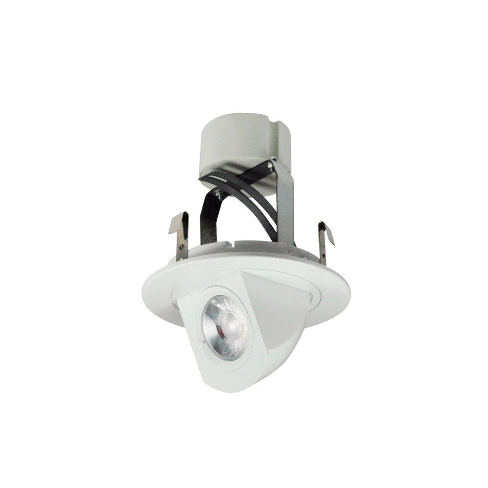 4&#34; Cobalt Round Adjustable Elbow LED Retrofit, 800lm / 12W, 3000K, Matte Powder White Finish