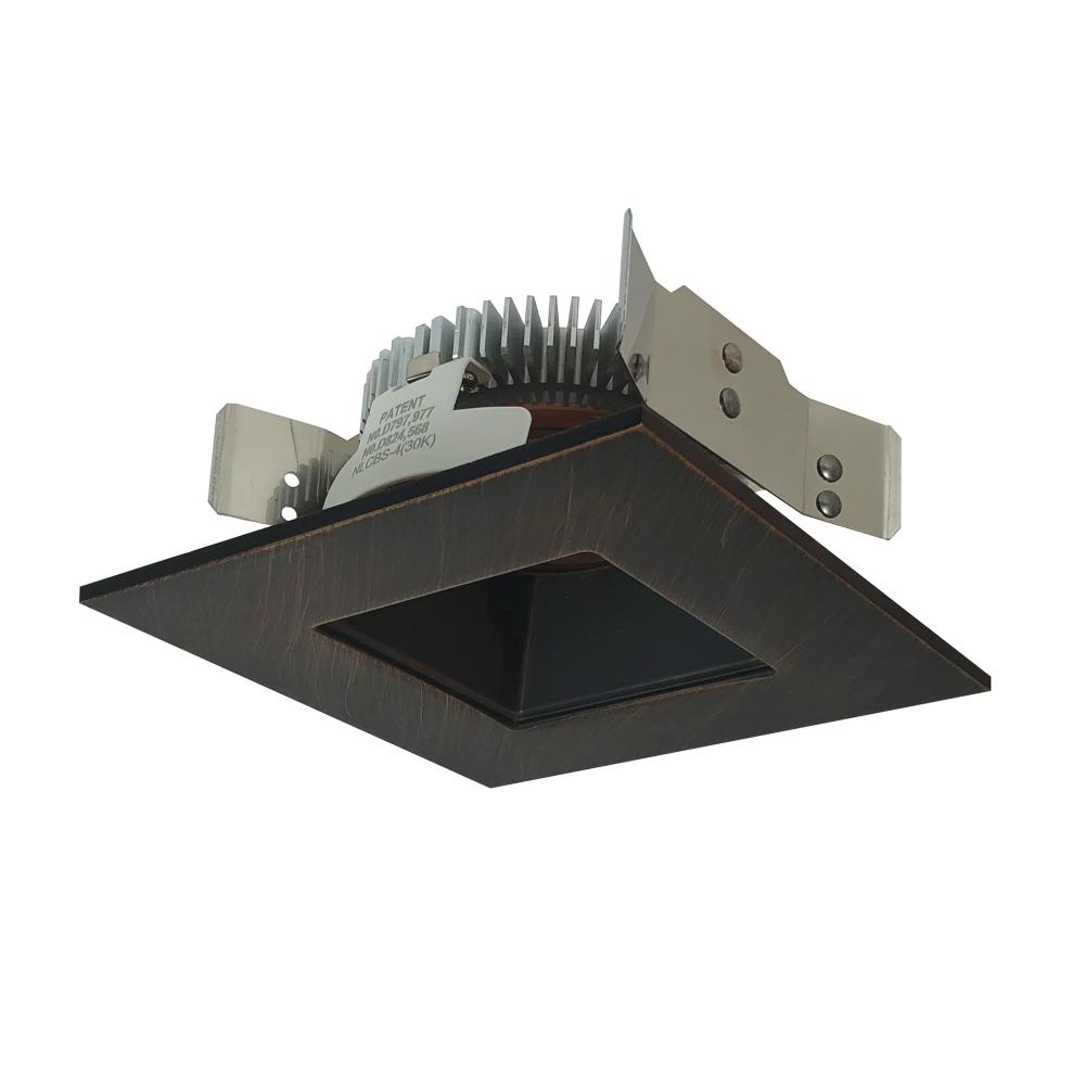 4&#34; Cobalt Shallow High Lumen LED Trim, Square/Square Regress, 1250lm, 3500K, Bronze