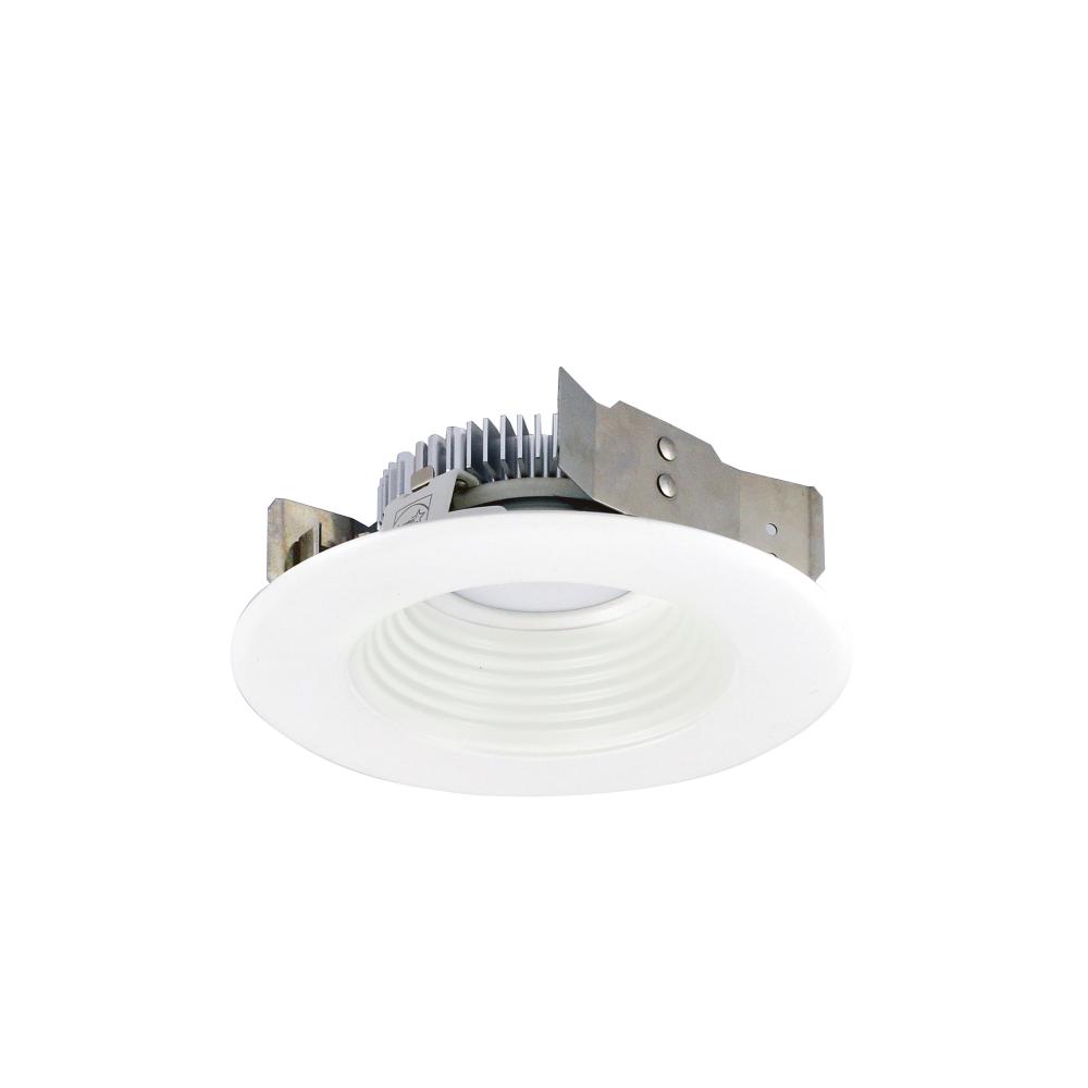 4&#34; Cobalt Shallow High Lumen LED Trim, Round Baffle, 850lm, 4000K, Matte Powder White