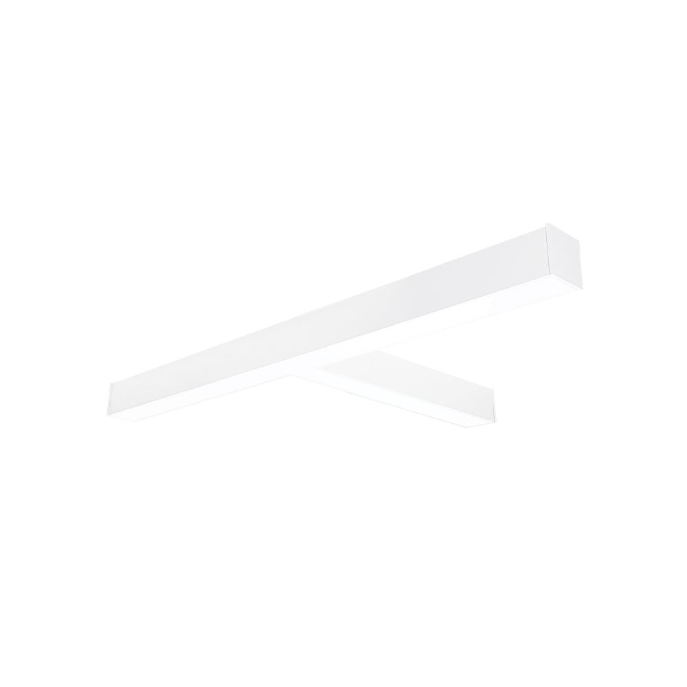 "T" Shaped L-Line LED Direct Linear w/ Selectable Wattage & CCT, White Finish