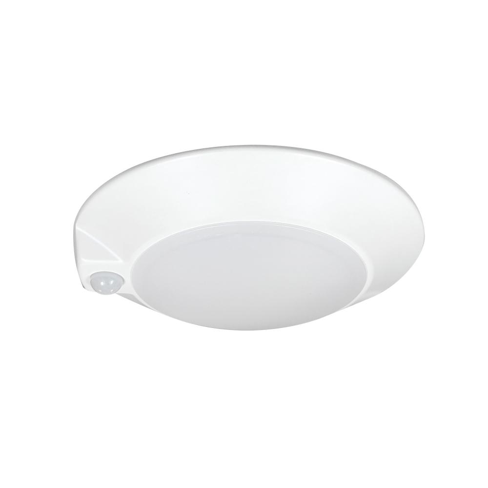 7&#34; AC Opal LED Surface Mount with PIR Motion Sensor, 950lm / 14W, Selectable CCT, White Finish