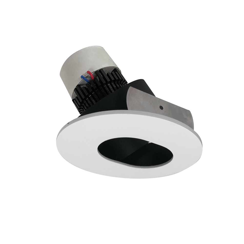 4&#34; Pearl LED Round Adjustable Slot Aperture Retrofit, 1000lm / 12W, 2700K, Black Slot Aperture /