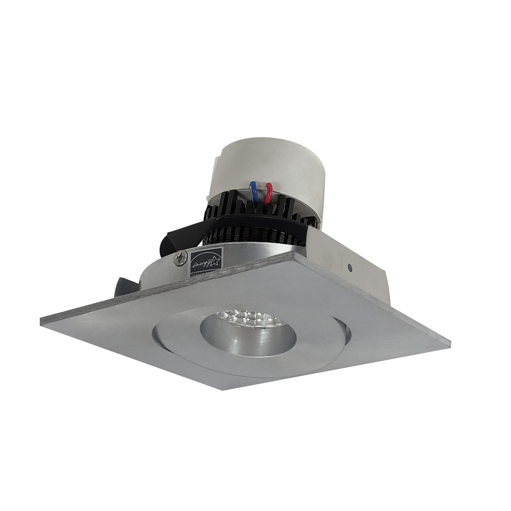 4&#34; Pearl LED Square Adjustable Gimbal Retrofit, 1000lm / 12W, 3500K, Natural Metal Finish