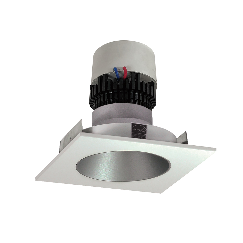 4&#34; Pearl LED Square Retrofit Reflector with Round Aperture, 1000lm / 12W, 4000K, Haze Reflector