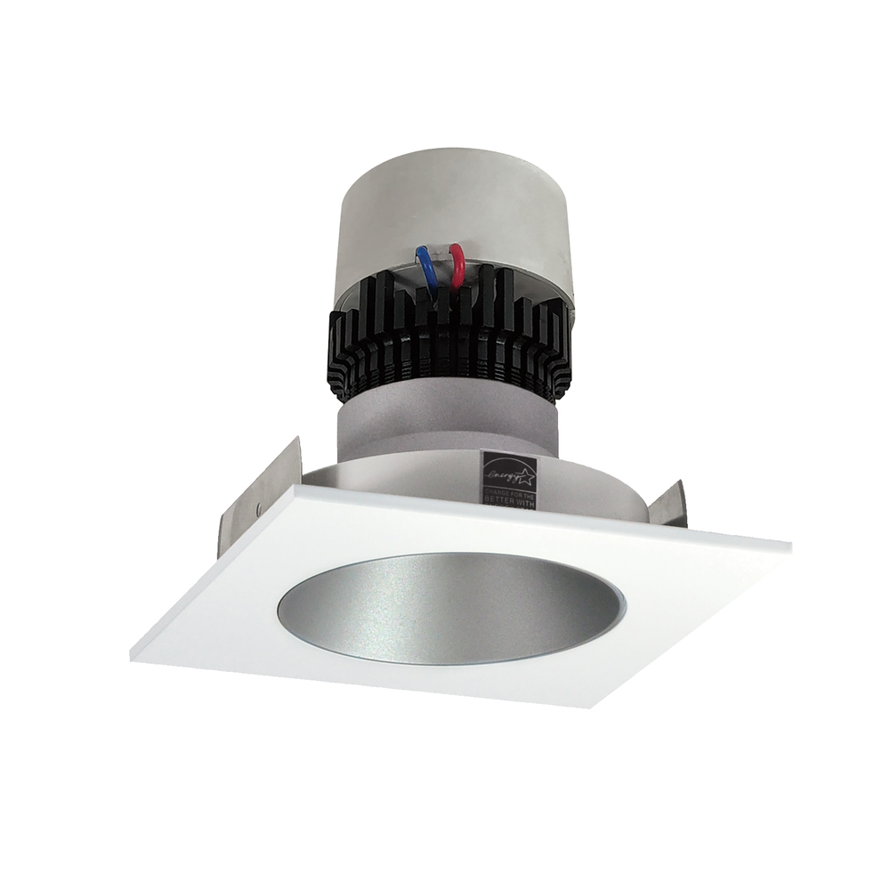 4&#34; Pearl LED Square Retrofit Reflector with Round Aperture, 1000lm / 12W, 3500K, Haze Reflector