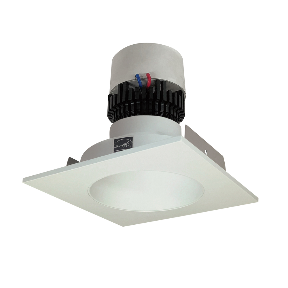4&#34; Pearl LED Square Retrofit Reflector with Round Aperture, 1000lm / 12W, 4000K, White Reflector