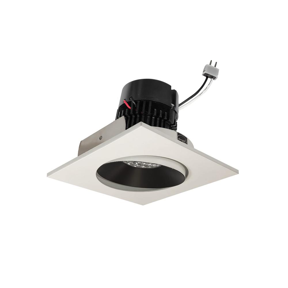 4&#34; Pearl Low Voltage LED Square Adjustable Cone Retrofit, 1200lm / 11W, 3500K, Black Reflector /