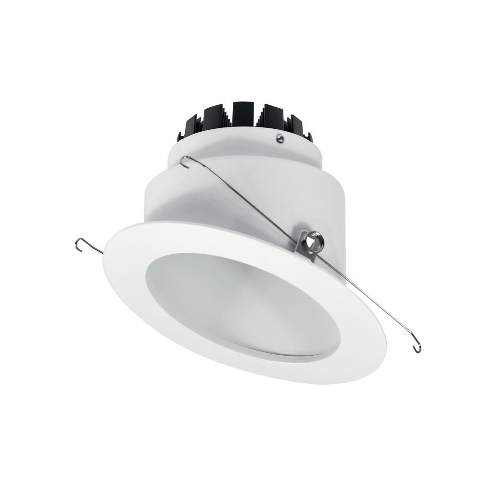 6&#34; Marquise III Round Slope Reflector, 1200lm, 4000K, Flood Optic, White Reflector/White Flange
