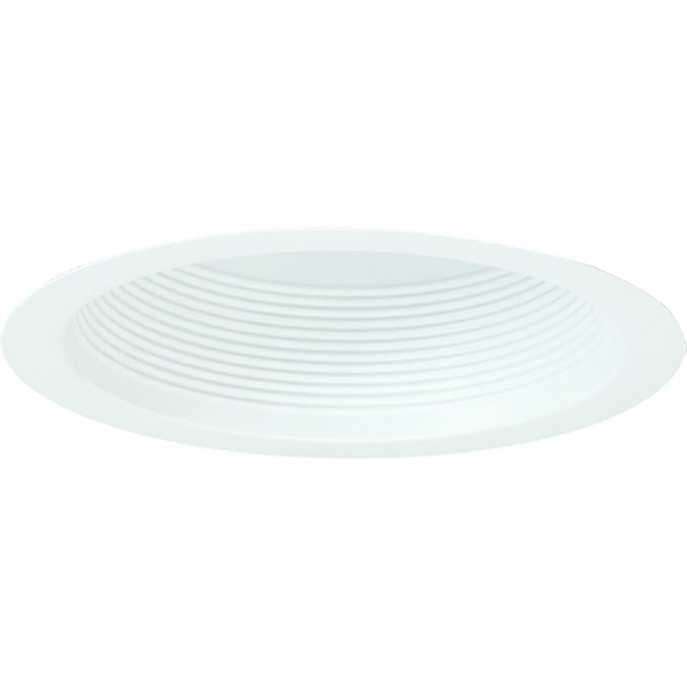 6&#34; Airtight Steel Baffle Cone w/ Flange, White