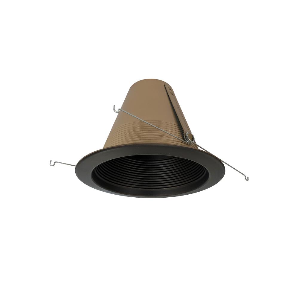 6&#34; Airtight Baffled Lensless Shower Trim, Bronze
