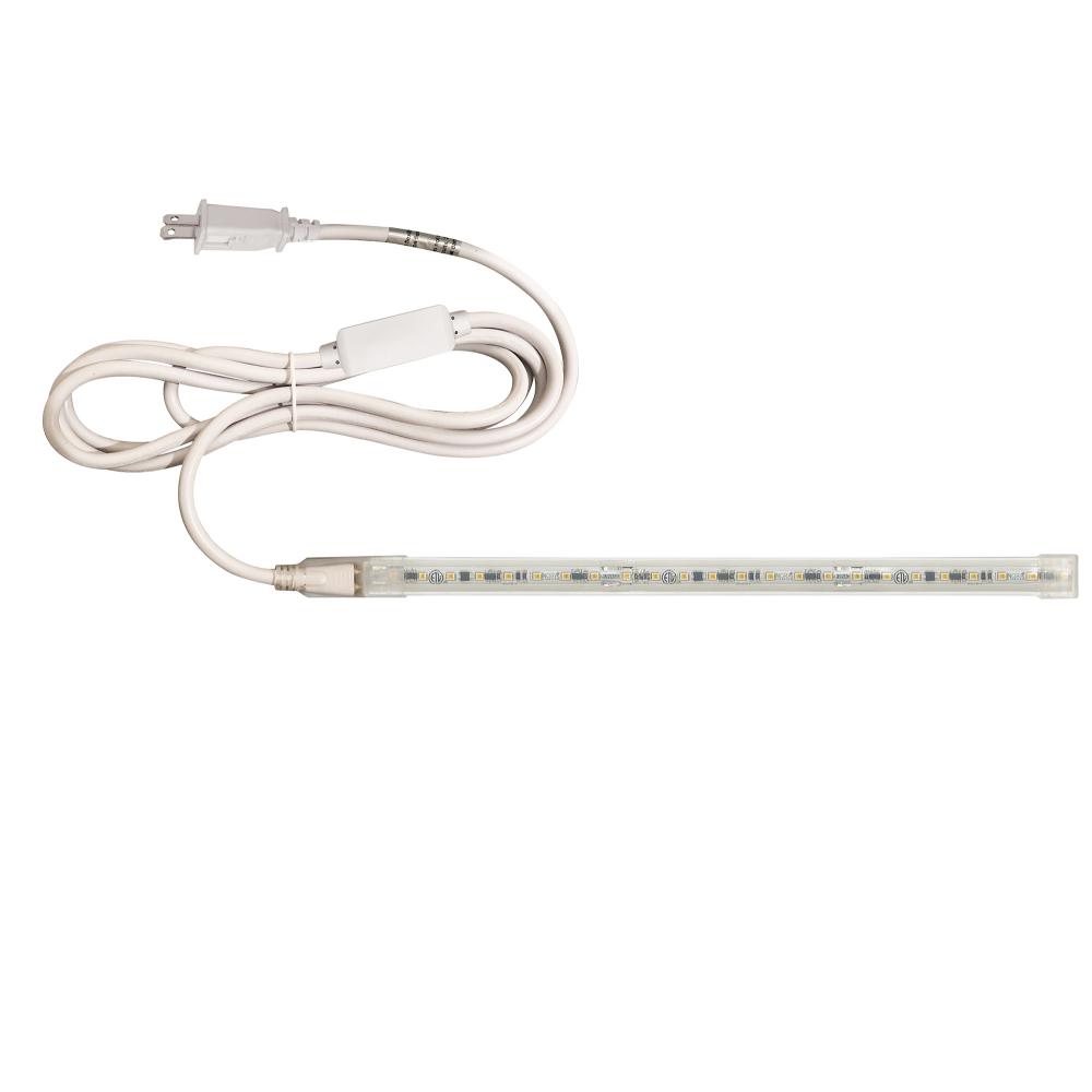 Custom Cut 20-ft, 8-in 120V Continuous LED Tape Light, 330lm / 3.6W per foot, 2700K, w/ Mounting
