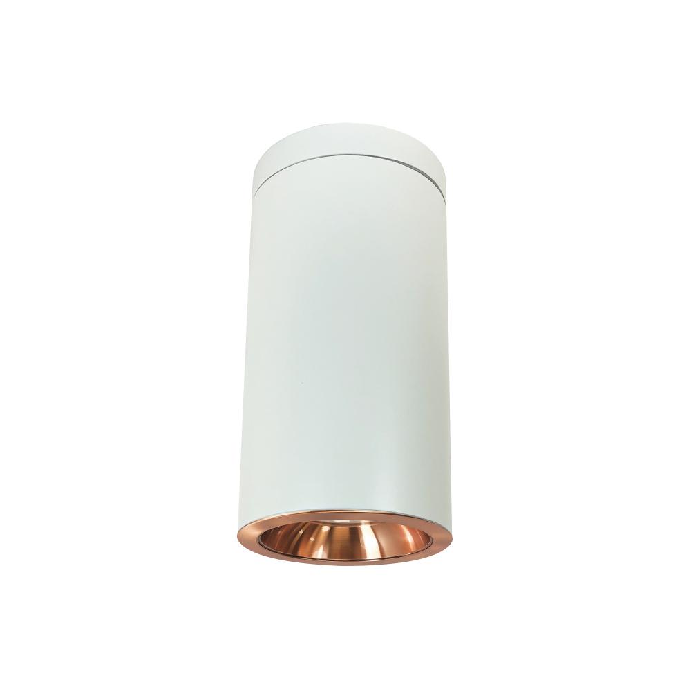 6&#34; Cobalt Surface Mount Cylinder, White, 1000L, 3500K, Copper Reflector, 120V Triac/ELV Dimming