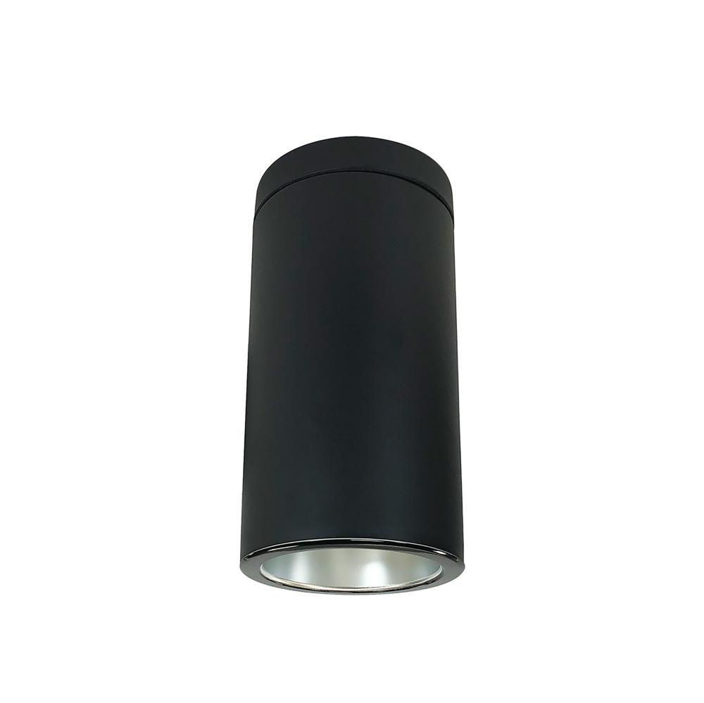 6&#34; Sapphire III Surface Mount Black Cylinder, Diffused Clear Reflector/Black Flange, 120-277;