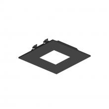 Nora NAPF-3SPHB - 3" Apollo Square Flanged Pinhole Trim, Black Finish