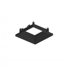 Nora NAPT-3SDNB - 3" Apollo Square Flangeless Downlight Trim, Black Finish