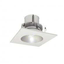 Nora NLCBC2-45335HZW/10LE4EM - 4" Cobalt Click Square Retrofit Reflector with Round Aperture, 1000lm / 12W, 3500K, Haze