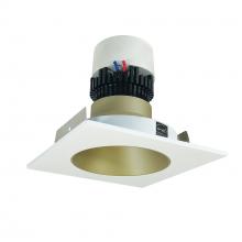 Nora NPR-4SNDCCDXCHMPW - 4" Pearl LED Square Retrofit Reflector with Round Aperture, 800lm / 12W, Comfort Dim, Champagne