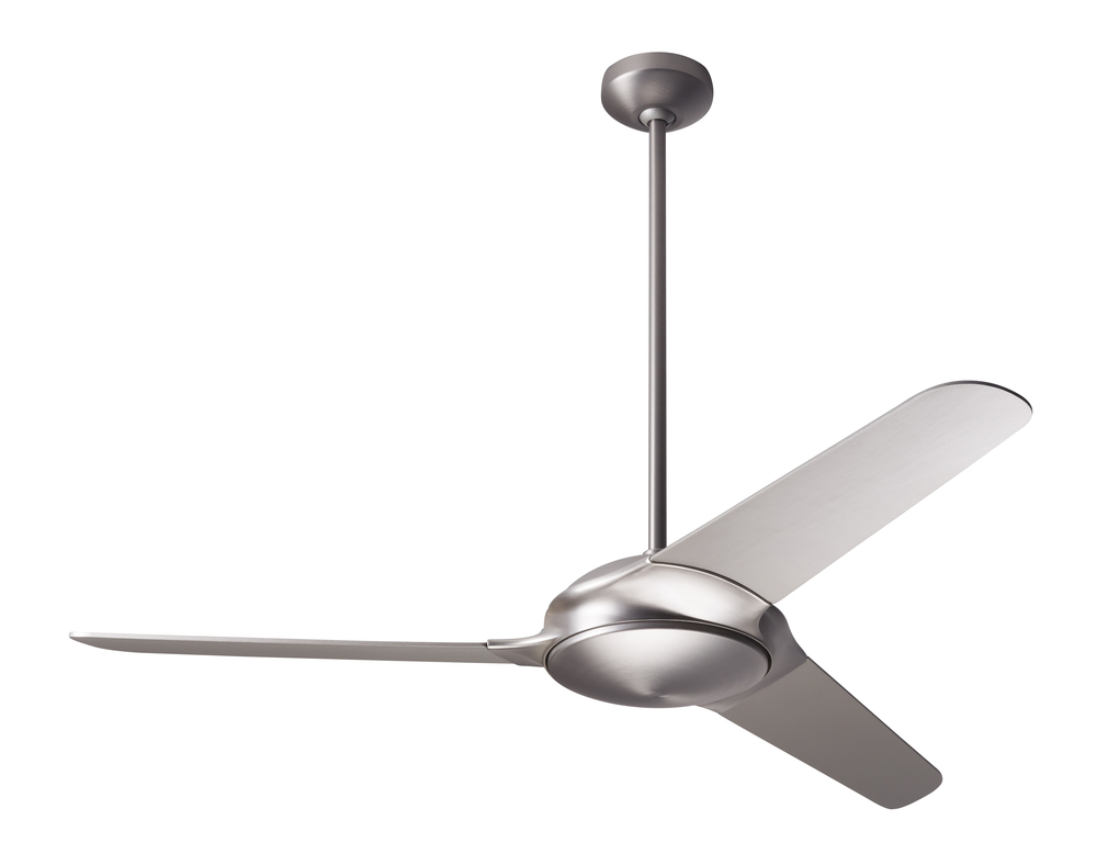 Flow Fan; Matte Nickel Finish; 52&#34; Nickel Blades; No Light; Fan Speed and Light Control (3-wire)