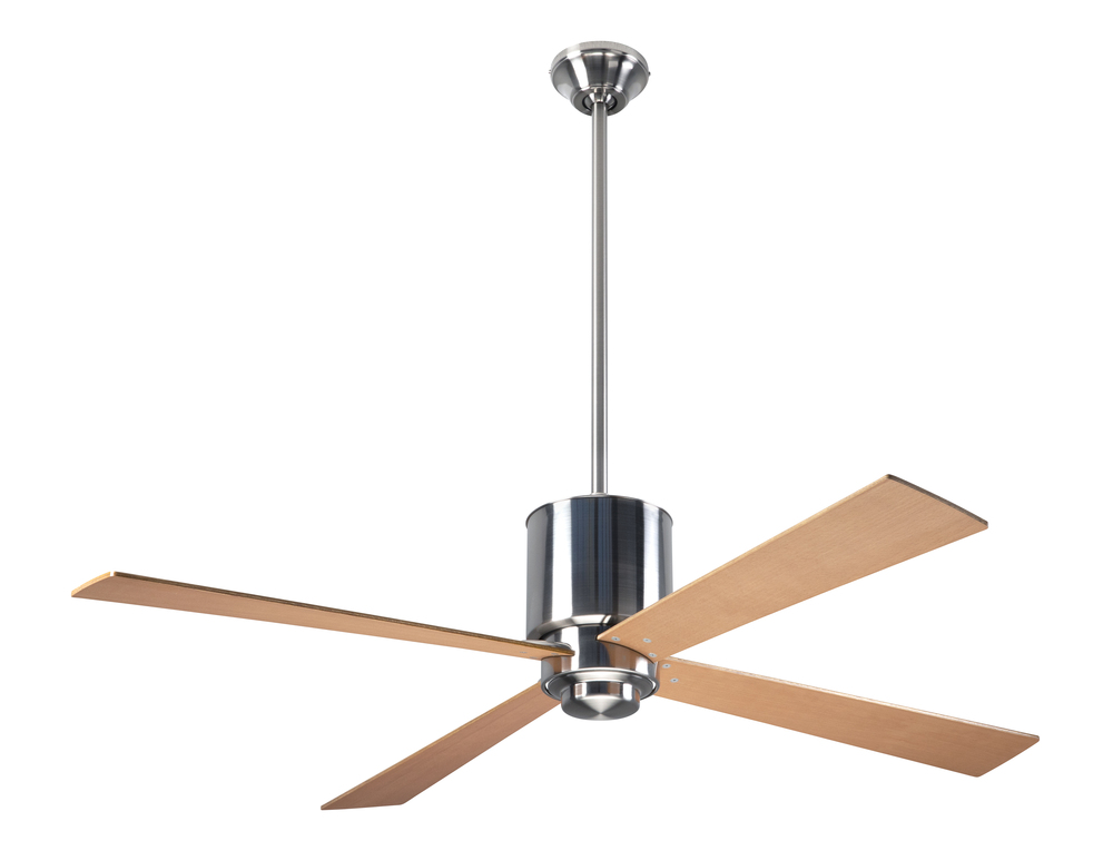 Lapa Fan; Bright Nickel Finish; 50&#34; Maple Blades; No Light; Fan Speed Control