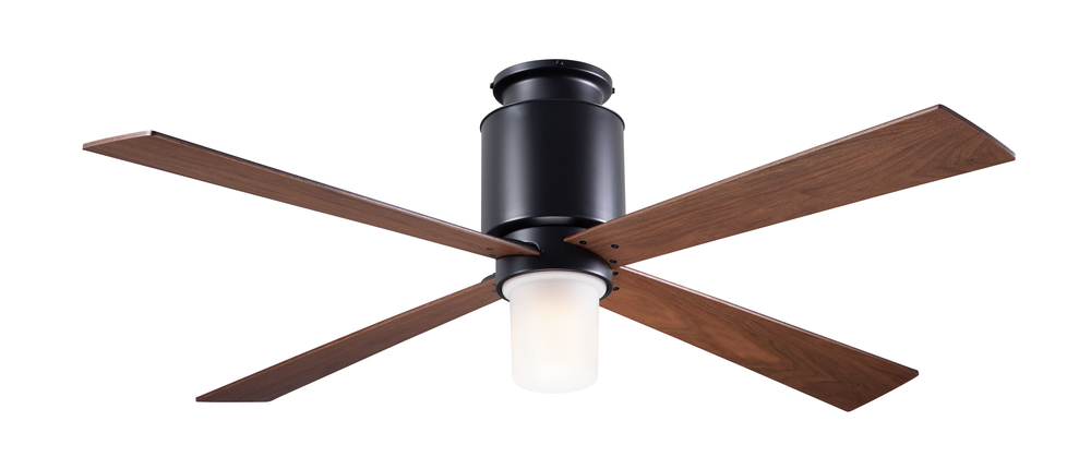 Lapa Flush Fan; Dark Bronze Finish; 50&#34; Mahogany Blades; 17W LED; Fan Speed and Light Control