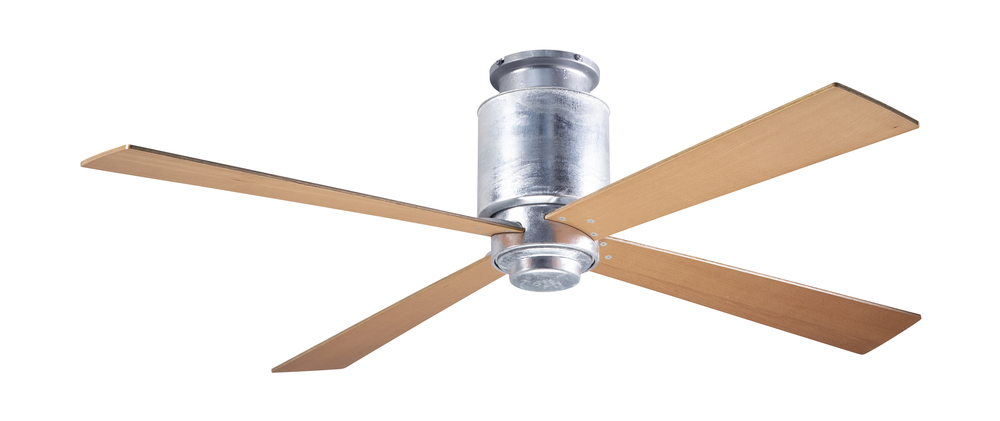 Lapa Flush Fan; Galvanized Finish; 50&#34; Maple Blades; No Light; Fan Speed Control