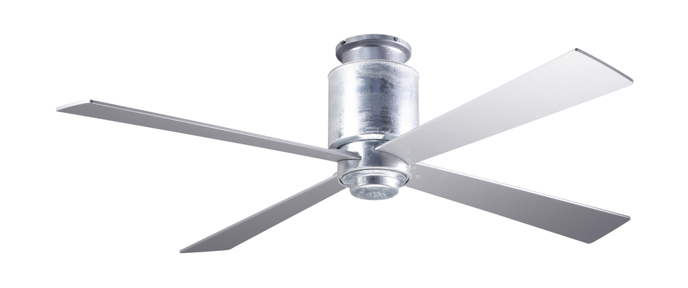 Lapa Flush Fan; Galvanized Finish; 50&#34; Black Blades; No Light; Fan Speed Control