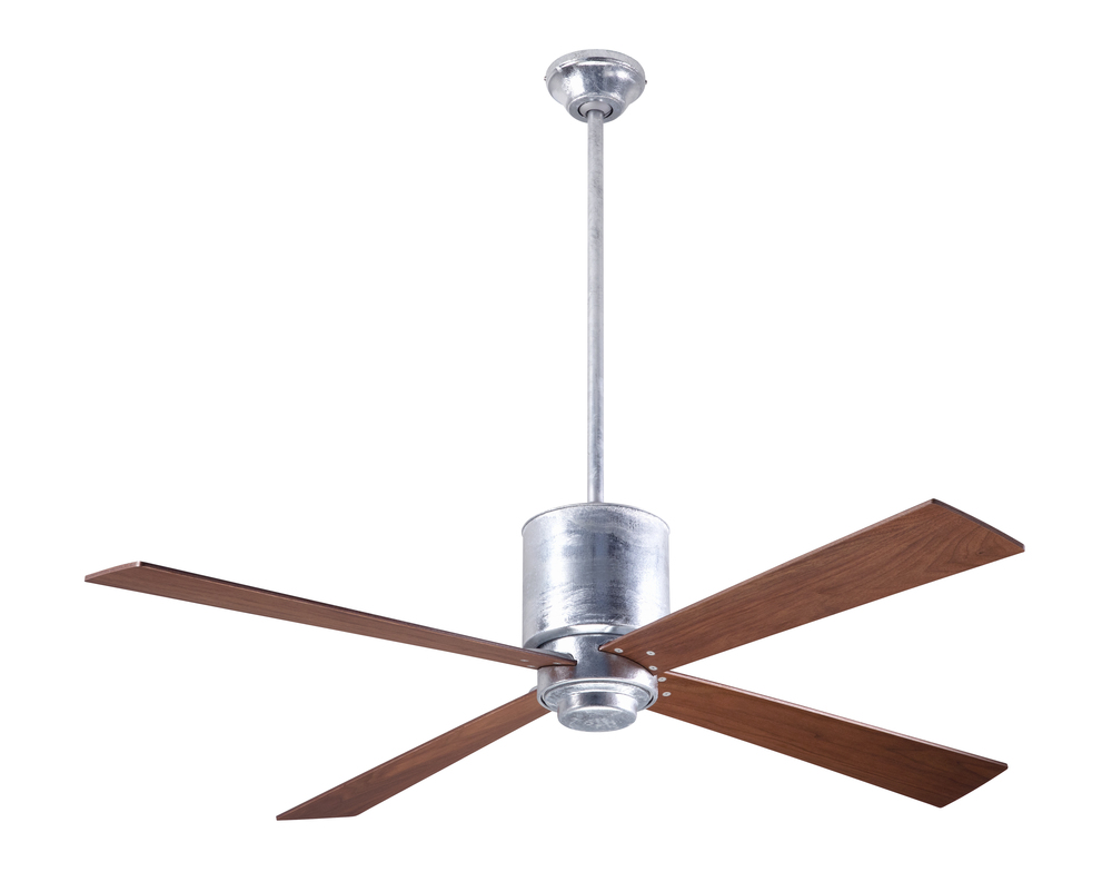 Lapa Fan; Galvanized Finish; 50&#34; Mahogany Blades; No Light; Fan Speed and Light Control (2-wire)