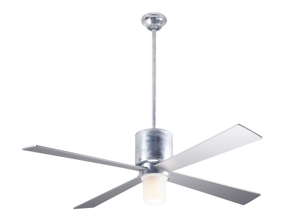 Lapa Fan; Galvanized Finish; 50&#34; Black Blades; 17W LED; Fan Speed and Light Control (3-wire)