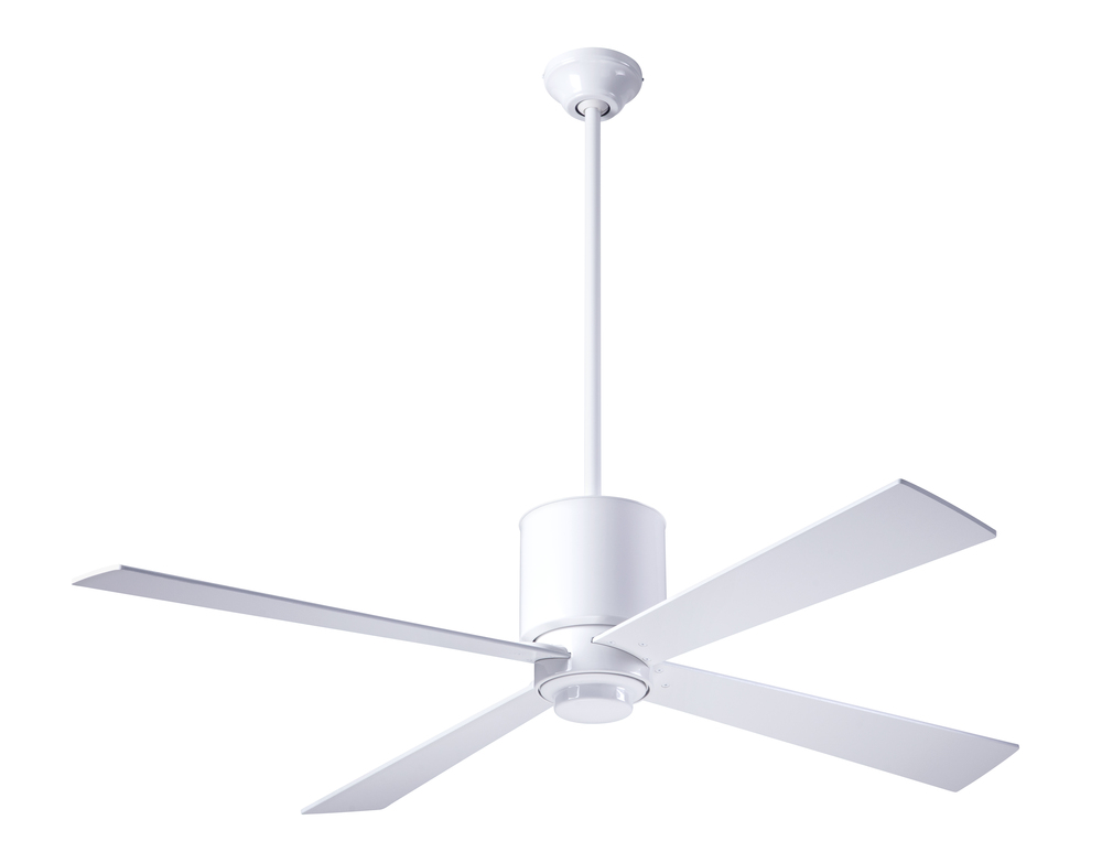 Lapa Fan; Gloss White Finish; 50&#34; Black Blades; No Light; Fan Speed and Light Control (2-wire)