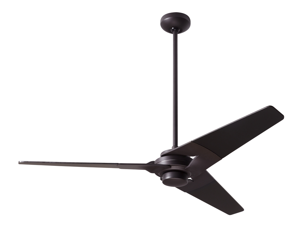 Torsion Fan; Dark Bronze Finish; 52" Black Blades; No Light; Fan Speed and Light Control (3-wire