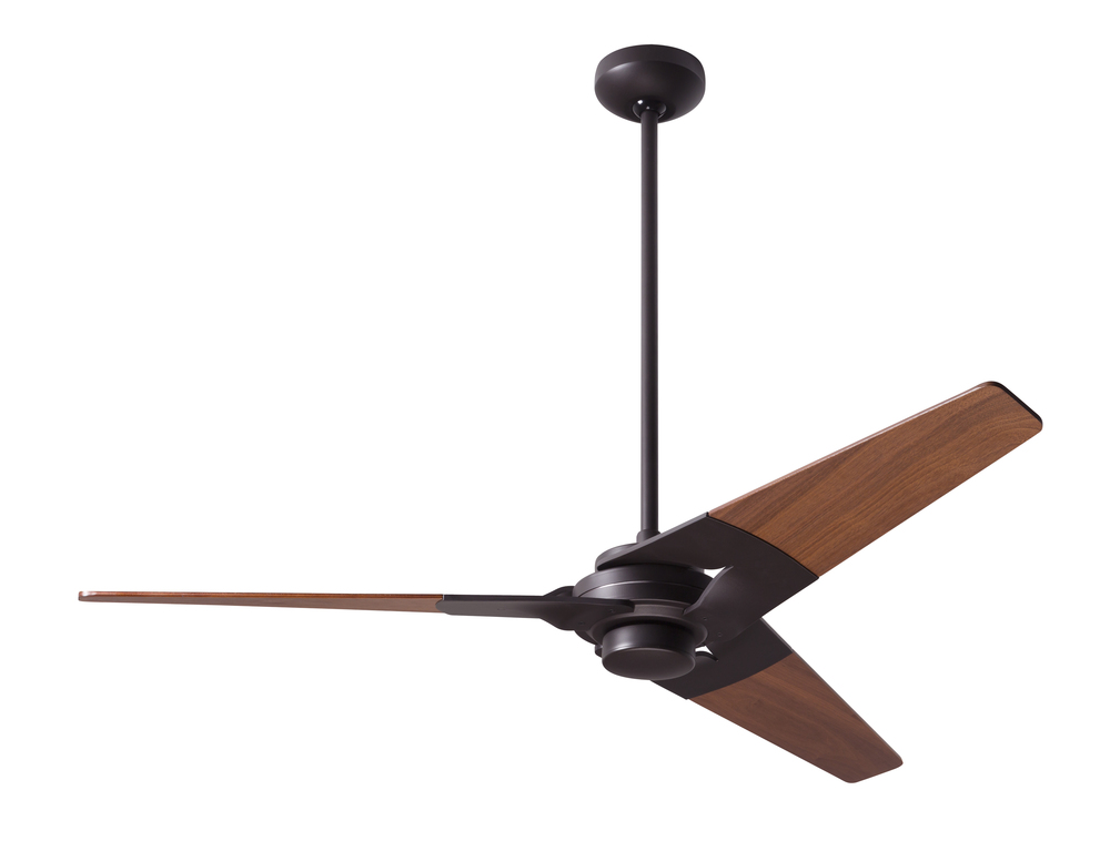 Torsion Fan; Dark Bronze Finish; 52&#34; Mahogany Blades; No Light; Fan Speed and Light Control